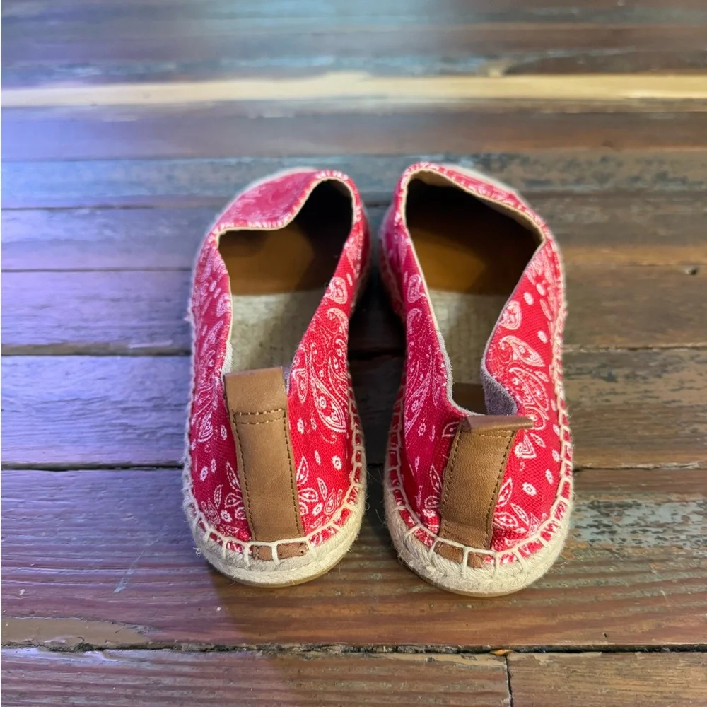 Ralph Lauren Cameryn III Bandana Print Canvas Espadrilles ~ Size 11 💛🍄